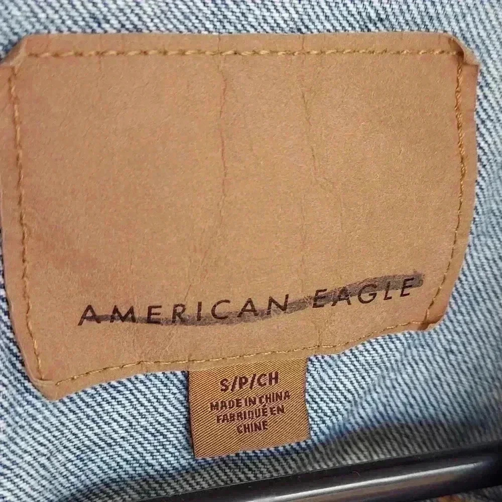 Mens American Eagle Leaf Print Denim Jacket - Picture 5 of 5